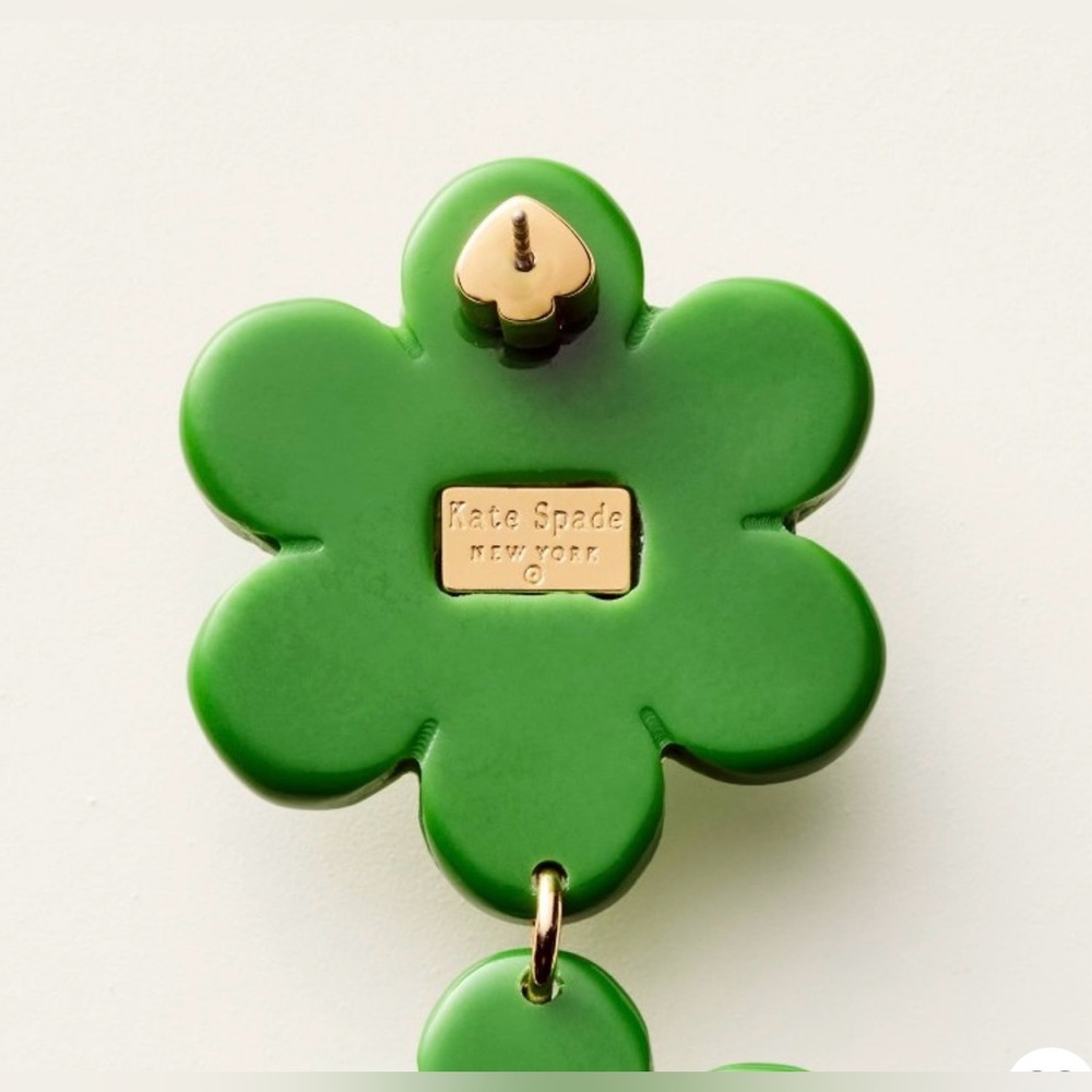 Kate Spade New York x Target Floral Linear Earrings - Green - Picture 4 of 5